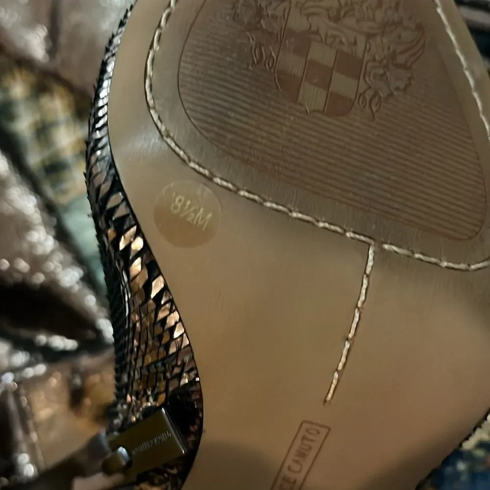 Vince camuto gold sequin boots